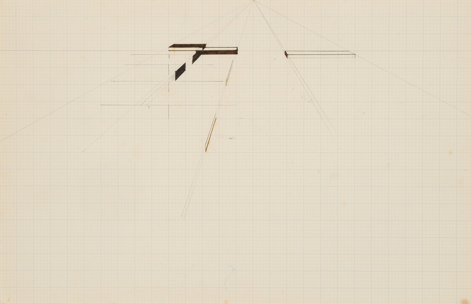 Untitled | ca. early 1980s
Ink and graphite on graph paper
7.13" x 11" | Framed: 14.25" x 18.25"
TG 2421