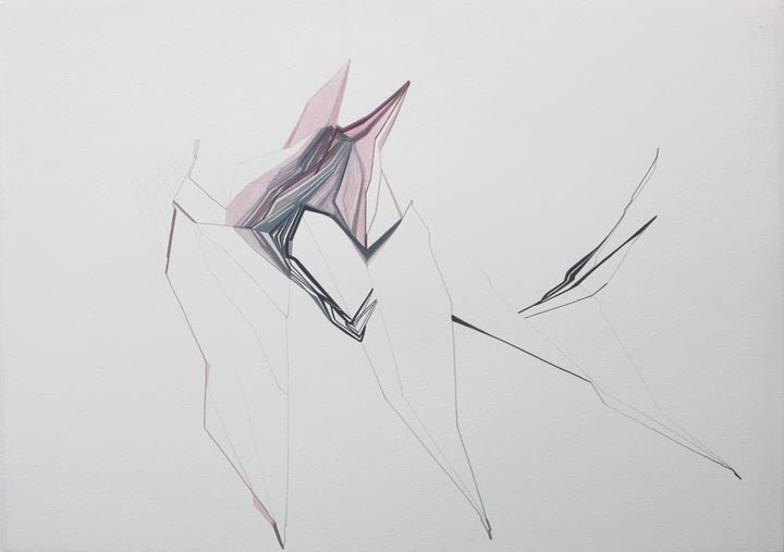 Almost at the, 2011
Gouache on paper
11 1/2" x 16 1/2"