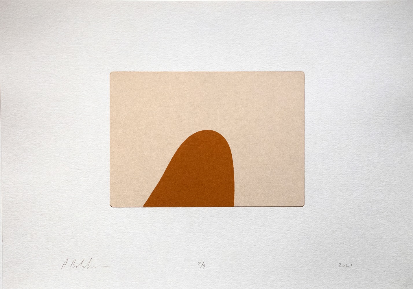 L.S. XI, 2021
Silkscreened earth
Paper 11.75” x 16.5” | Image 5.5” x 7.5”
Framed 15” x 19.5”
Edition of 9
 
