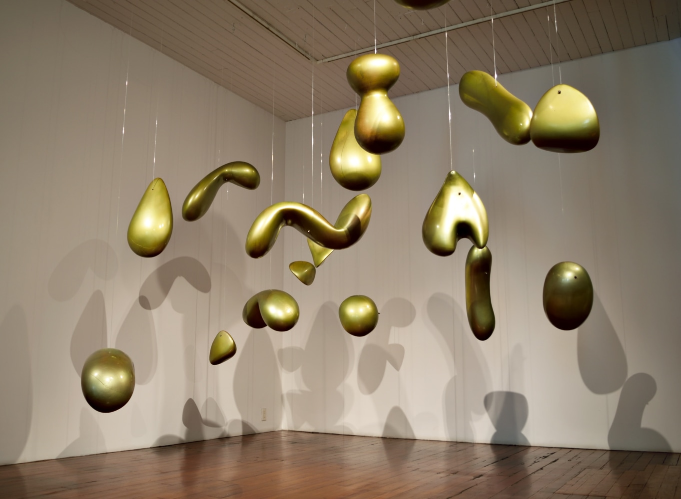 Fire in the Belly, 2007
Acacia wood, automobile paint, fishing line and stainless steel beads
131” x 126” x 139” (Variable)
 
