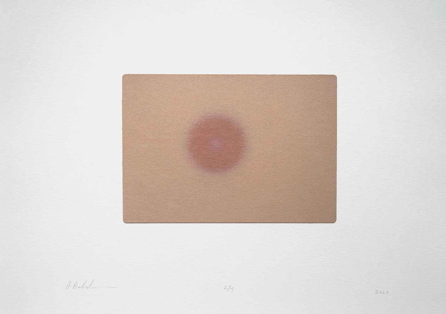 L.S. II, 2021
Silkscreened earth
Paper 11.75” x 16.5” | Image 5.5” x 7.5”
Framed 15” x 19.5”
Edition of 9
 