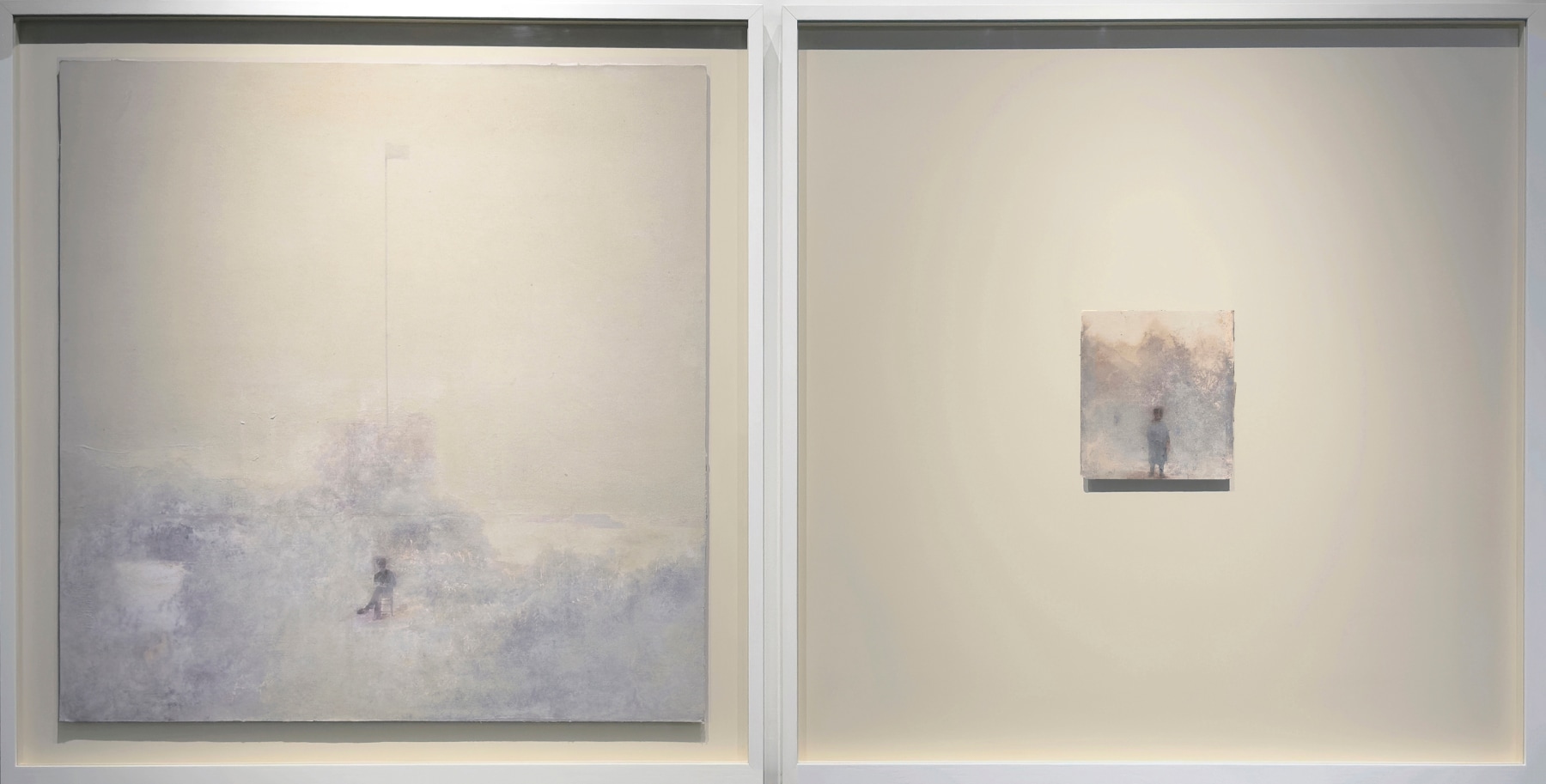 National Isolation | 2022-2023
Paper pulp, acrylic, oil, pigmented ink, canvas on board
Left: 35.5" x 35.5" | Right: 9" x 8" | Framed: 43" x 42.5" (Each of 2)
TG 4888