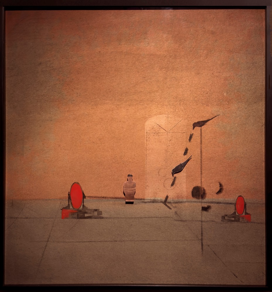 Dilemma of being you (you are but you are not) II | 2022-2023
Watercolor, gouache, graphite, dry pastel, collage, pigmented ink, archival paper
38” x 35.25” | Framed: 39” x 36.5” 
TG 4974