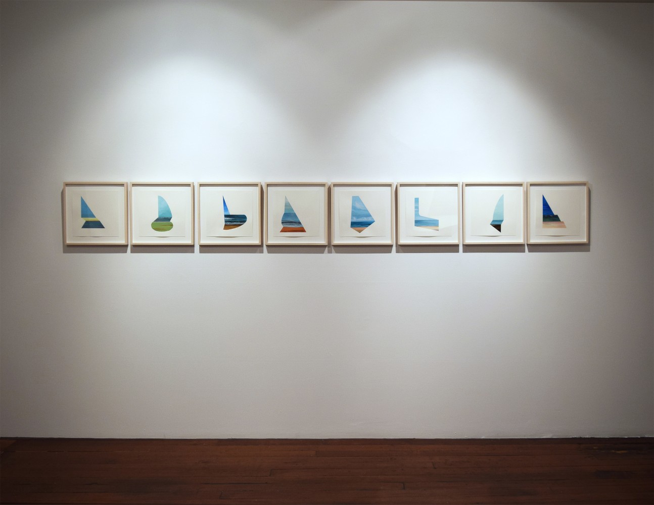 I See Sea I, 2019
Acrylic on paper
15 7/8” x 15 7/8” (each of 8)
15 7/8” x 133 1/2” (overall)