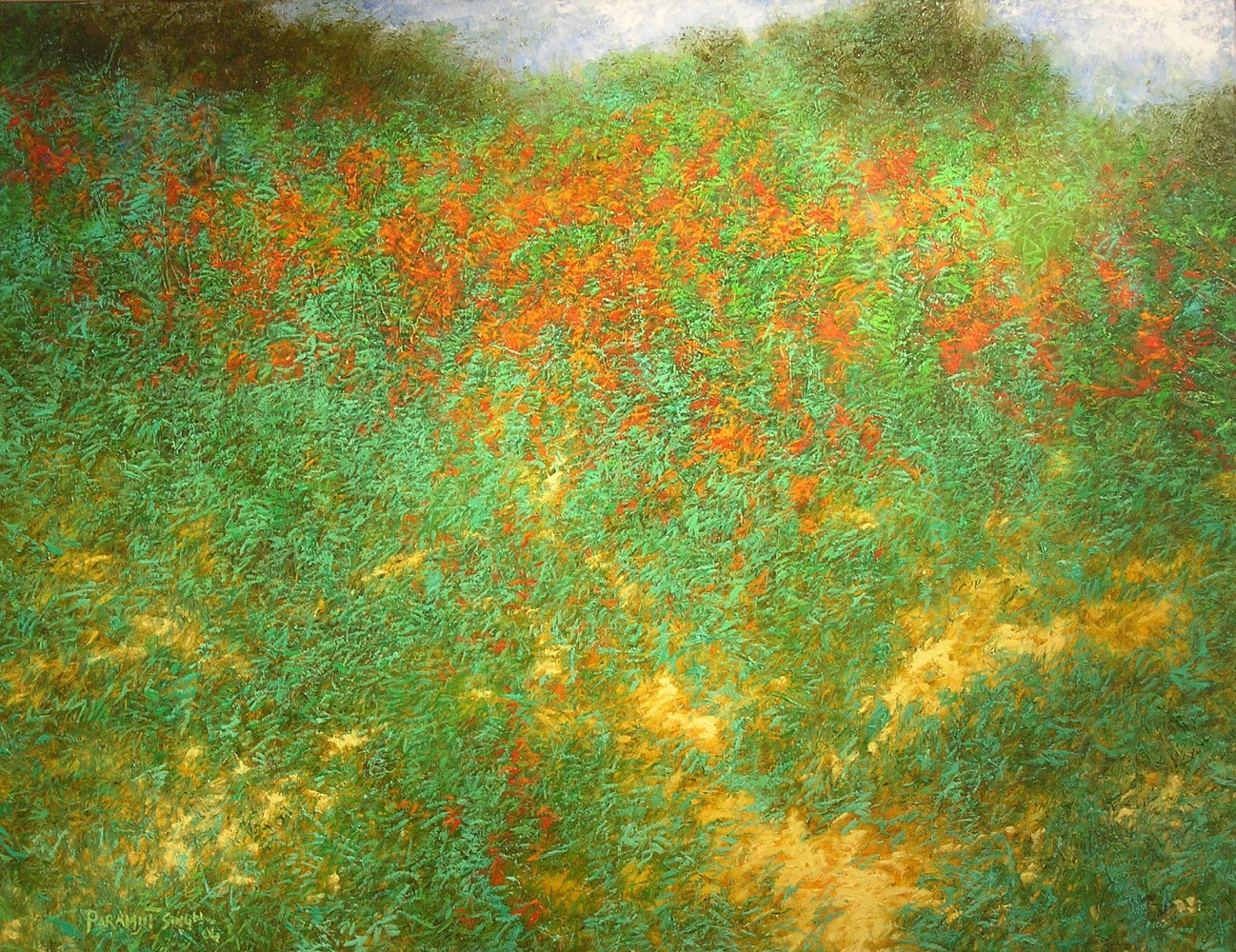Red Bloom, 2004

Oil on canvas

60&amp;quot; x 78&amp;quot;

TG 1185