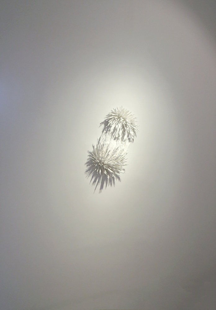 Flux, 2013
Wood, plaster, glue, fiberglass & acrylic
32” x 24” x 7”