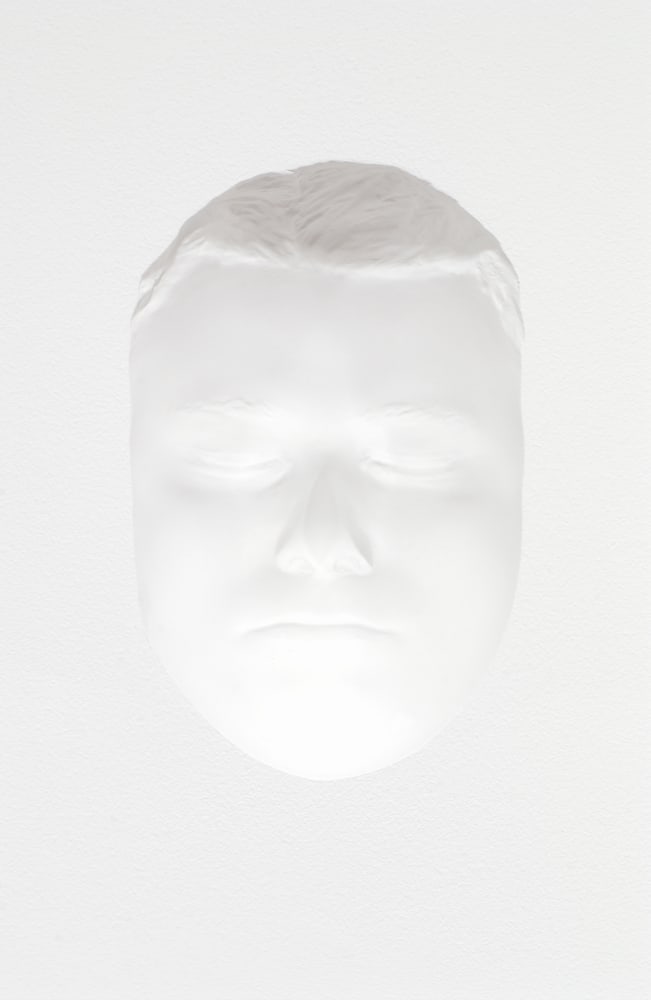 Alwar Balasubramaniam
In, but out,&amp;nbsp;2004
Fiberglass cast from self
10&amp;Prime; x 6 1/2&amp;Prime; x 5 1/2&amp;Prime;