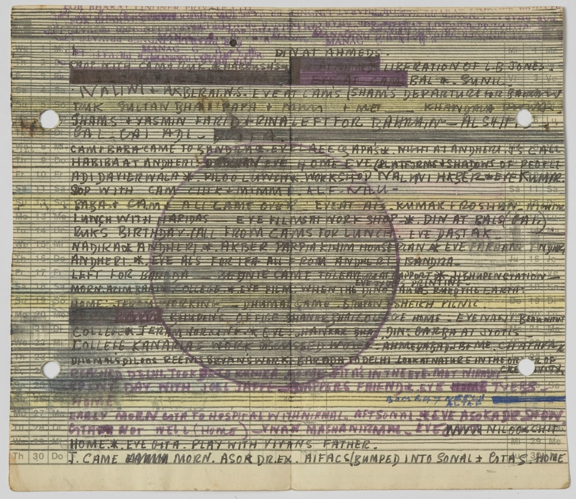 Untitled | ca. 1970s
Ink on diary page
6.10" x 6.88" 
TG 2507