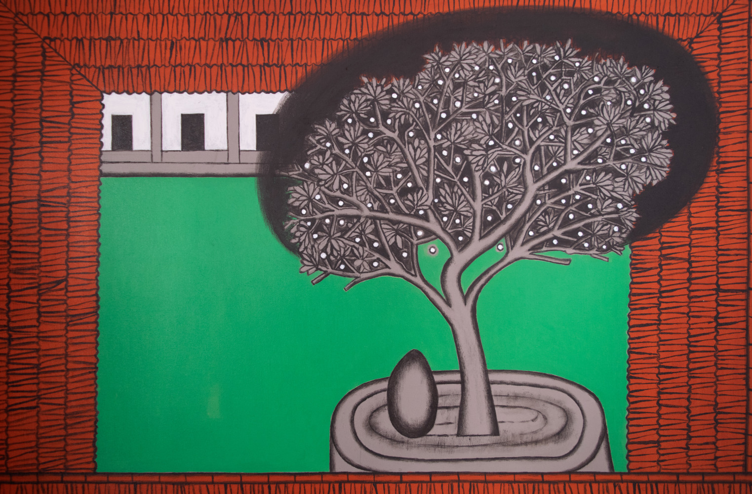 Temple tree under the clouds | 2024 (Detail)
 