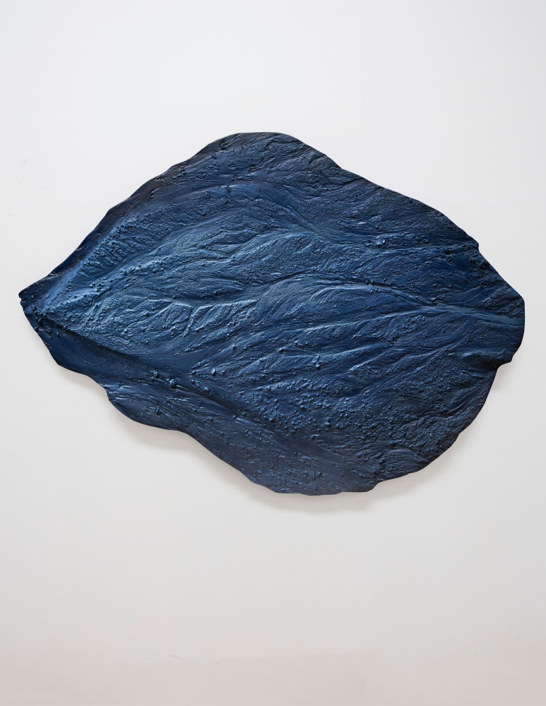 Untitled Earth,&amp;nbsp;2018

Natural indigo pigments on resin cast from water flow

51&amp;quot; x 73&amp;quot;