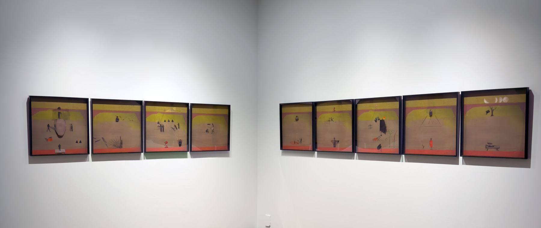 New Places I - IX | 2022-2023
Watercolor, gouache, graphite, dry pastel, collage, pigmented ink, archival paper
23.5” x 23.25” | Framed: 24.5” x 24.25”  
TG 4889