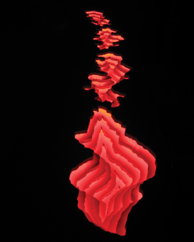 Wound, 2006
Fiberglass and neon light tubes
18' x 36' x 13'