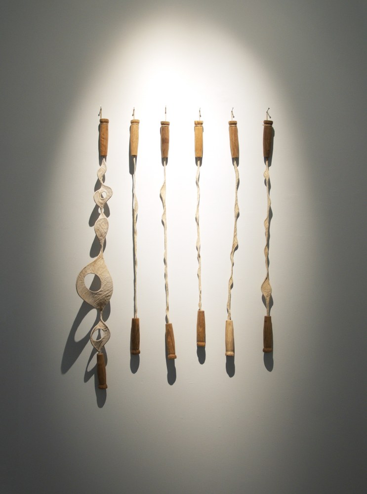 Harp,&amp;nbsp;2009

Stainless steel, muslin, tamarind kernel, and wood

46&amp;quot; x 33&amp;quot; x 6 1/4&amp;quot;