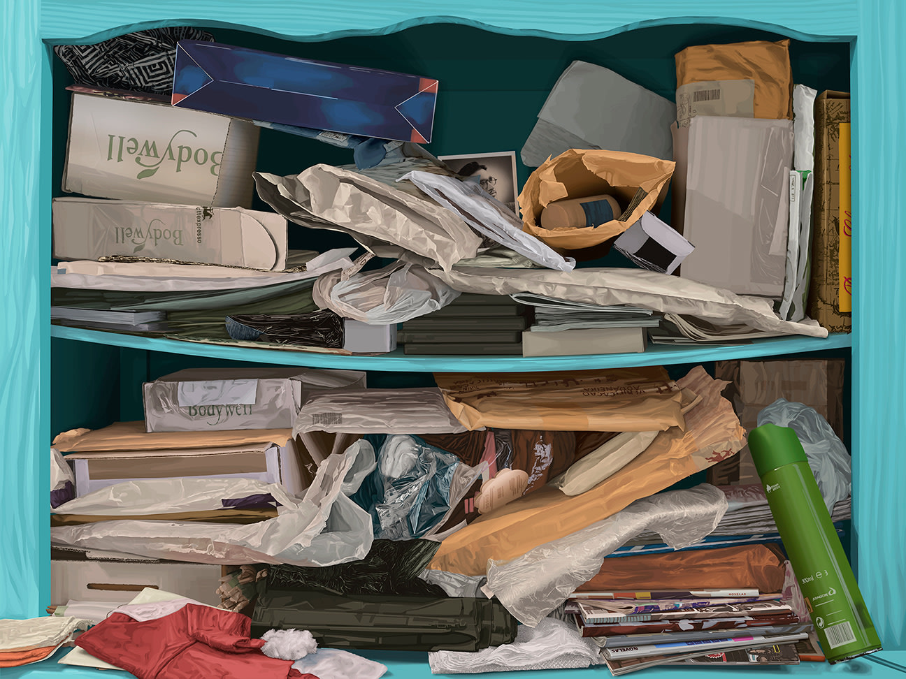 Shelf, 2023
Digital painting on Baryta paper
30&amp;quot; x 45&amp;quot;
TG 5015