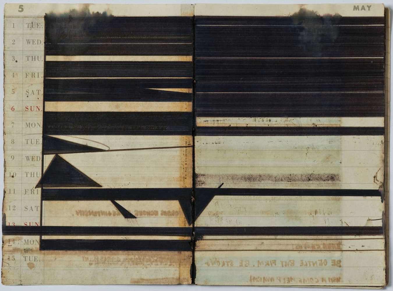 Untitled | ca. 1970s
Ink on diary page
5.28" x 7.2" 
TG 2496