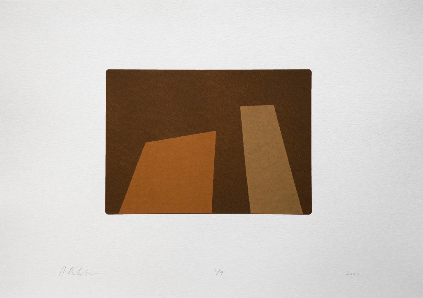 L.S. XIII, 2021
Silkscreened earth
Paper 11.75” x 16.5” | Image 5.5” x 7.5”
Framed 15” x 19.5”
Edition of 9
 