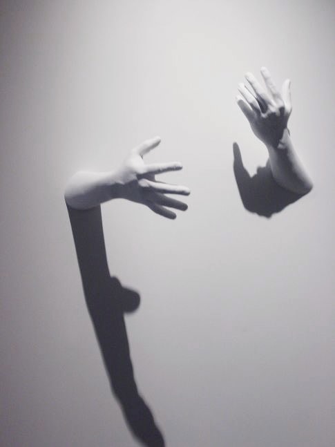 Untitled, 2002
Fiberglass cast from self and acrylic
10" x 14" x 8"