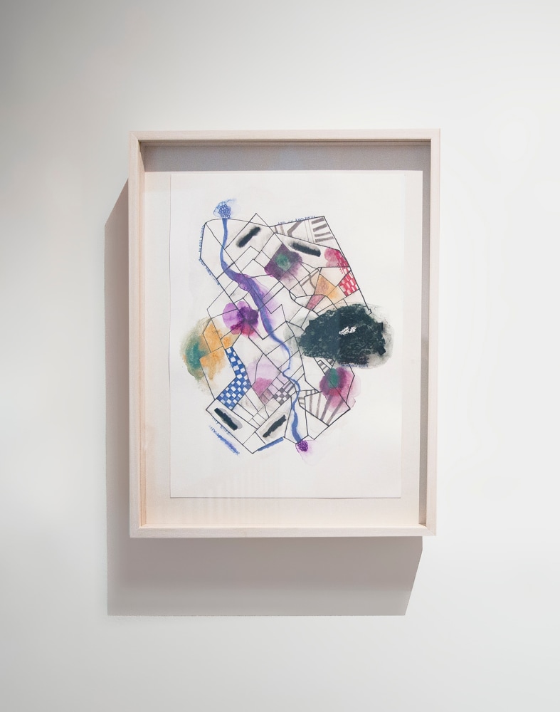 Rainbow grid city, 2018
Watercolor pencil on paper
15" x 11 3/4"