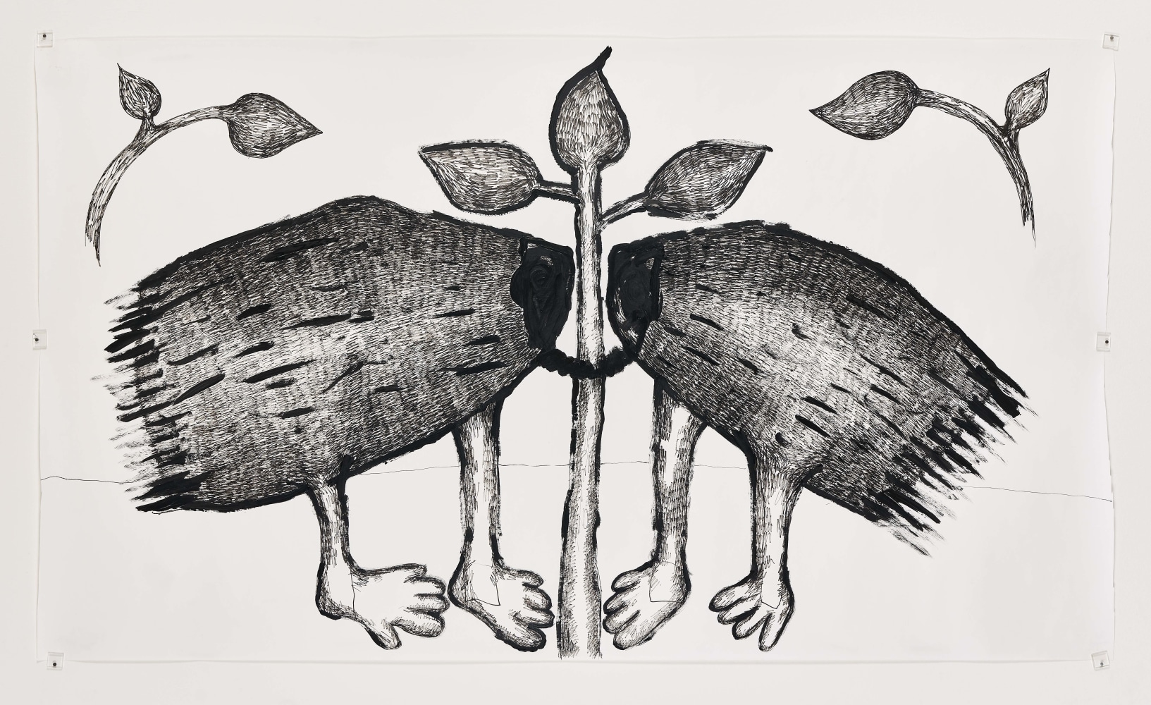 Farkhondeh Shahroudi

degrees of freedom 13, 2020

Felt pen and acrylic on paper

Work: 163 x 100 cm

Enquire