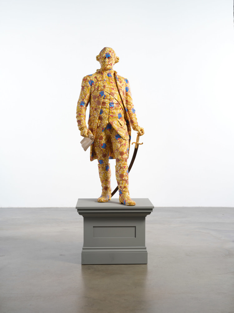 Yinka Shonibare CBE RA
Decolonised Structures (Clive), 2022
Fibreglass sculpture, hand-painted with Dutch wax pattern on a wooden plinth
Clive: 138 x 62 x 58 cm (54.3 x 24.4 x 22.8 in.)
Unique

&amp;nbsp;

Enquire