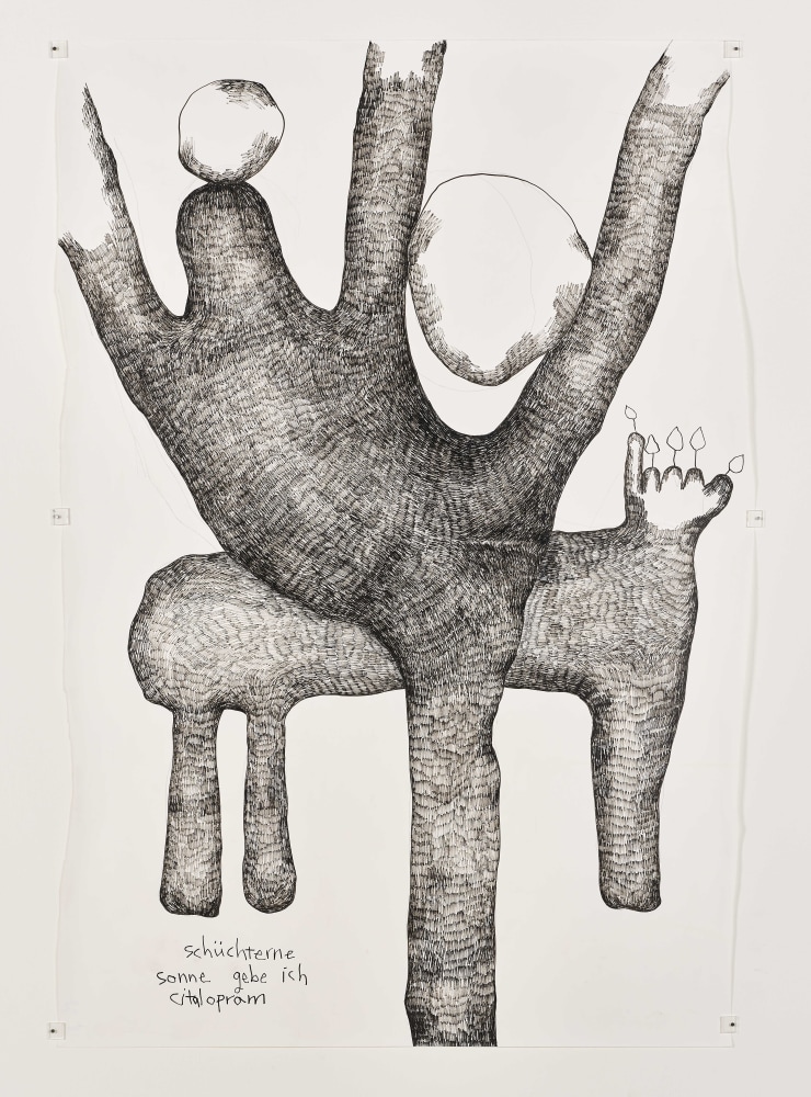 Farkhondeh Shahroudi

degrees of freedom 7, 2018

Felt pen and acrylic on paper

Work: 150 x 120 cm

Enquire