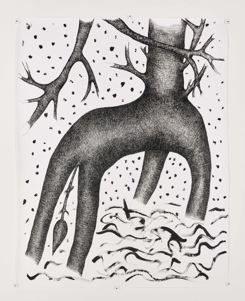 Farkhondeh Shahroudi

degrees of freedom 9, 2019

Felt pen and acrylic on paper

Work: 150 x 109 cm

Enquire