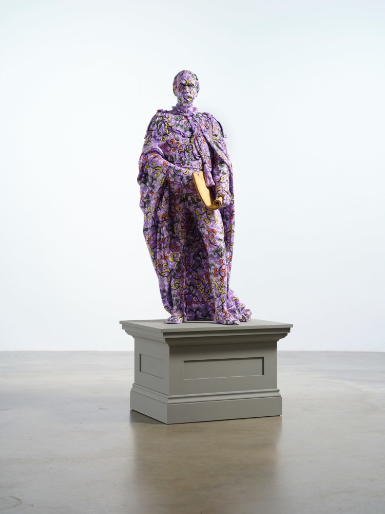 Yinka Shonibare CBE RA
Decolonised Structures (Frere), 2022
Fibreglass sculpture, hand-painted with Dutch wax pattern on a wooden plinth
Frere: 143 x 49 x 60 cm (56.3 x 19.3 x 23.6 in.)
Unique

&amp;nbsp;

Enquire