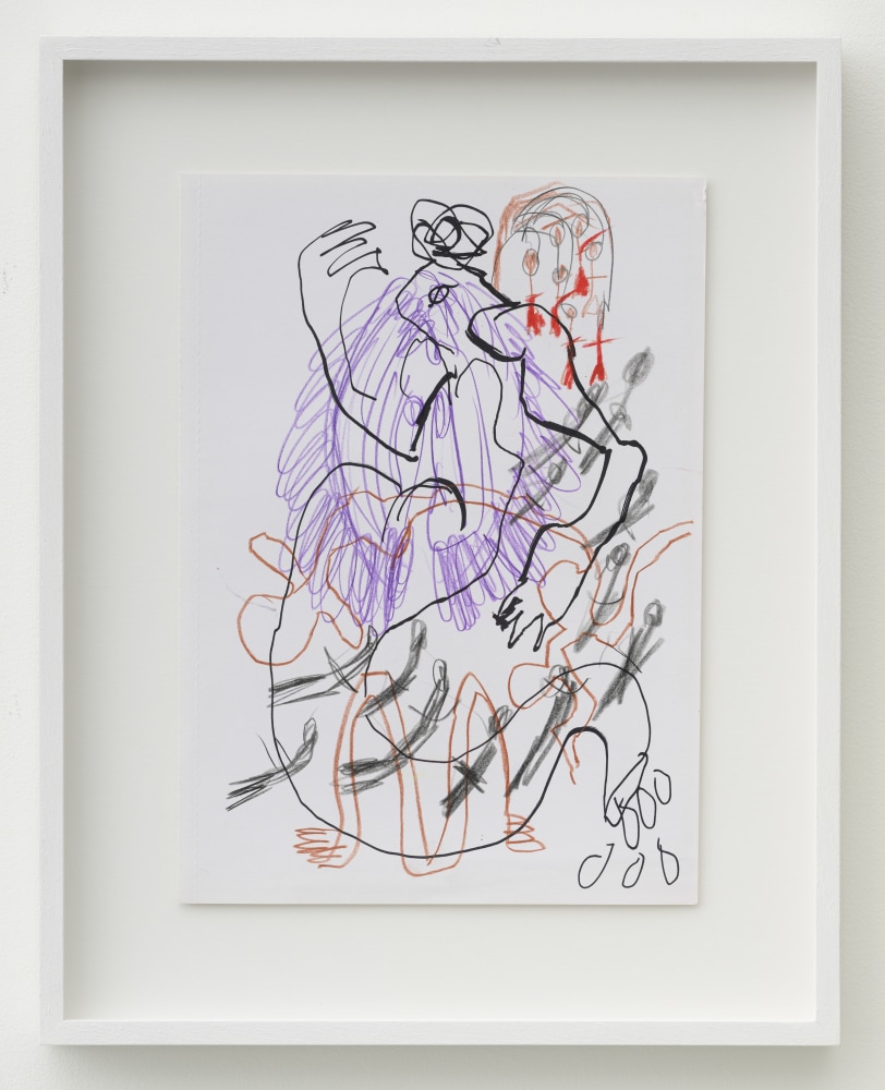 P&amp;eacute;lagie Gbaguidi

De-Fossilization Of The Look, Dialogue With Madonna Del Parto, 2018

Coloured charcoal and coloured pencil on paper

Frame: 40.8 x 32.5 cm (16.1 x 12.8 in.)

Unique