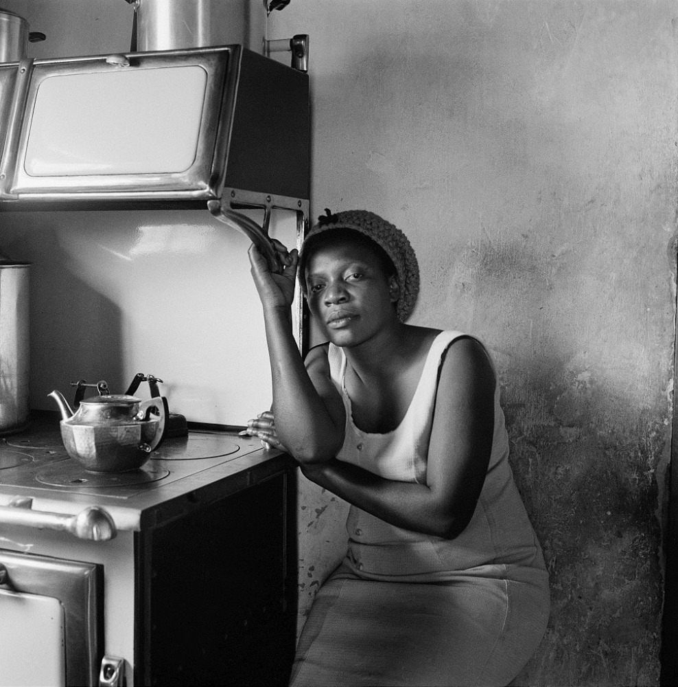 David Goldblatt
Patience Poni visiting her parents, Ruth and&amp;nbsp;Jackson Poni, 1510A Emdeni South, Soweto, 1972


Platinum print on Arches Platine 310gm
Image: 37 x 37 cm (14.6 x 14.6 in.)

&amp;nbsp;

&amp;nbsp;

Inquire
