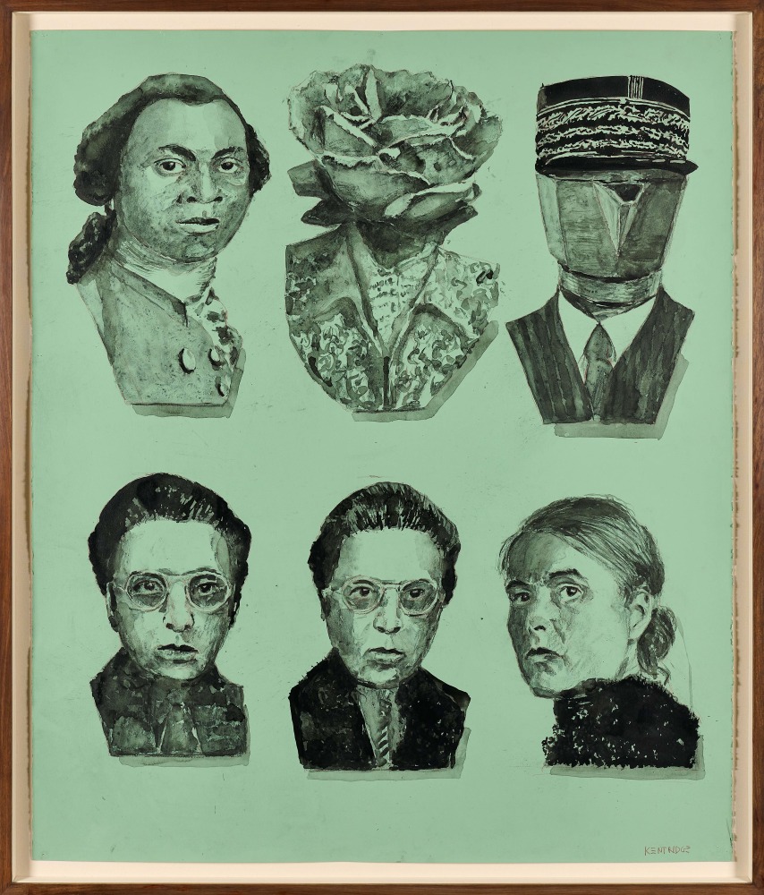 William Kentridge

Six Heads Marseilles Martinique Ignatius S. et al.

2023

Paint, Indian ink, Charcoal and Pencil on paper

Work: 152 x 128 cm (59.8 x 50.4 in.)

Frame: 162.5 x 139 x 5,5 cm (64 x 54.7 x 2.2 in.)

Enquire