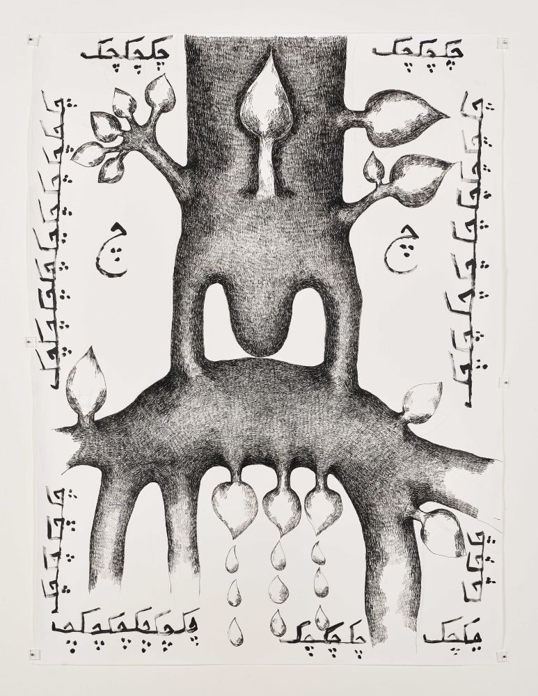 Farkhondeh Shahroudi

degrees of freedom 22, 2022

Felt pen and acrylic on paper

Work: 149 x 111 cm

Enquire