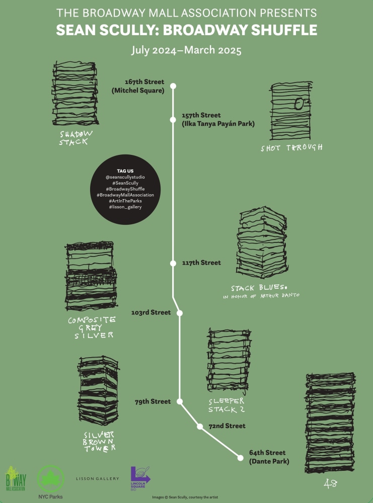 Sean Scully, Broadway Shuffle, 2024, illustrated exhibition checklist