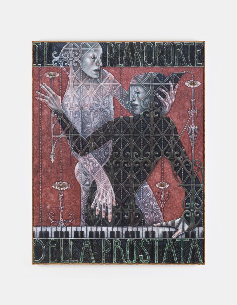 Justin Fitzpatrick&amp;nbsp;

Poster for a musical (Il Pianoforte Della Prostata),&amp;nbsp;2025

oil on linen, oak frame

183 x 143 x 3 cm / 72 x 56.3 x 1.2 in framed

&amp;nbsp;