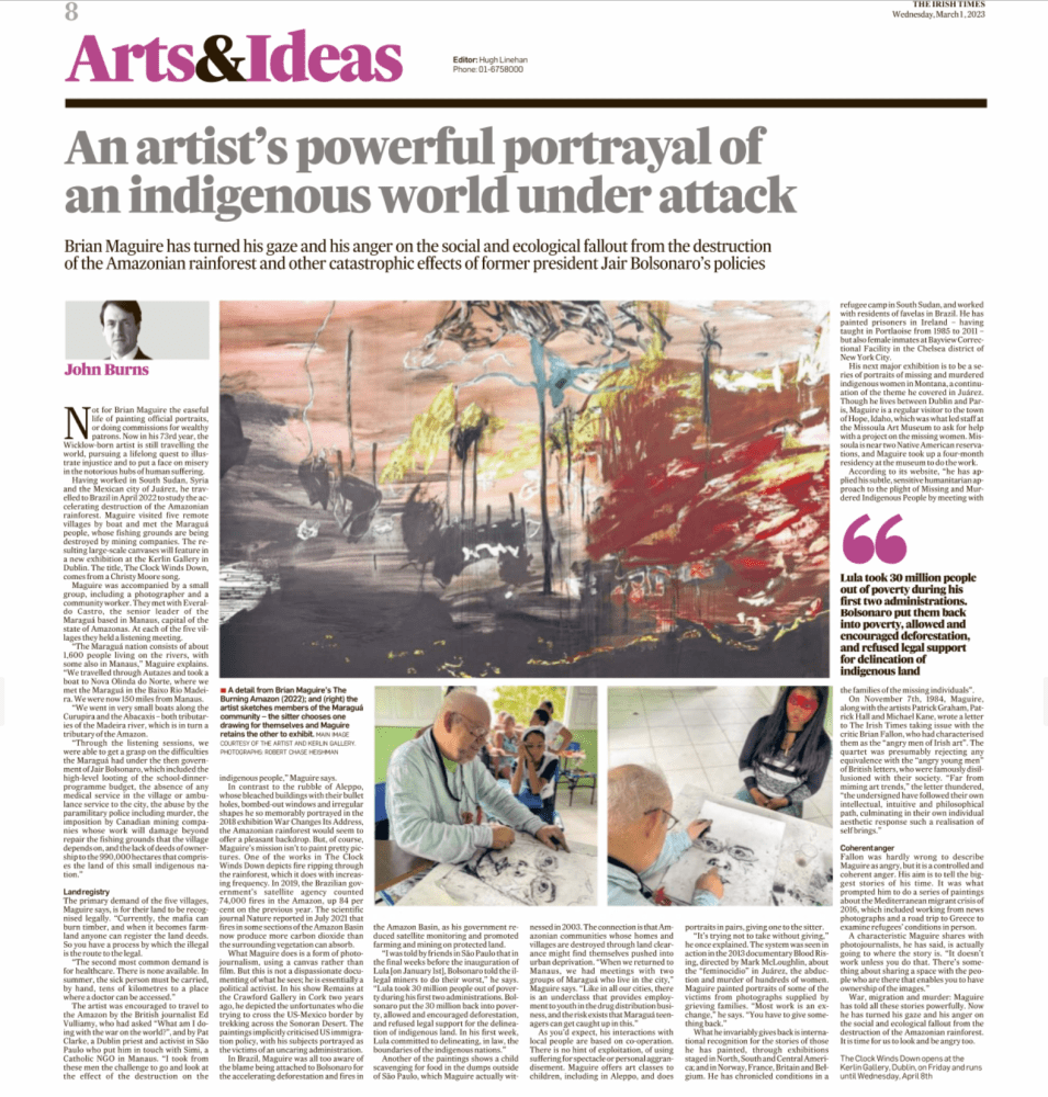 Brian Maguire in The Irish Times