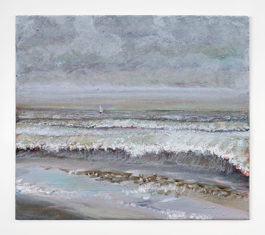 Merlin James&amp;nbsp;A sail boat 2005&amp;nbsp;acrylic &amp;amp; mixed media on canvas&amp;nbsp;53 x 61 cm / 20.9 x 24 in&amp;nbsp;&amp;nbsp;