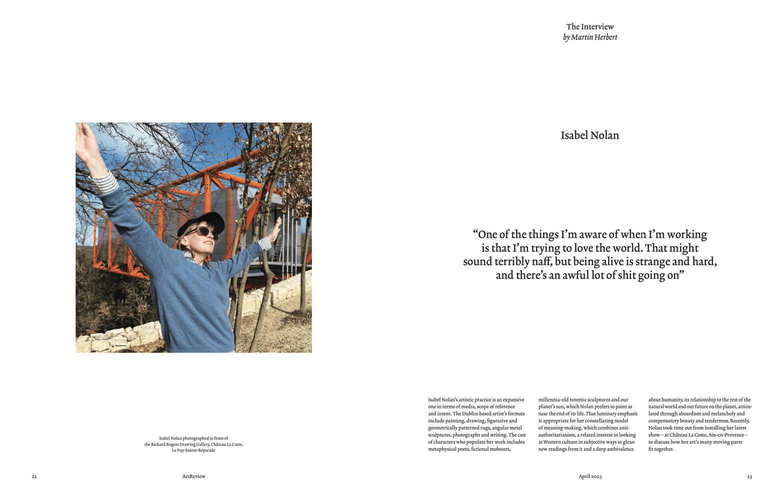 Isabel Nolan in ArtReview