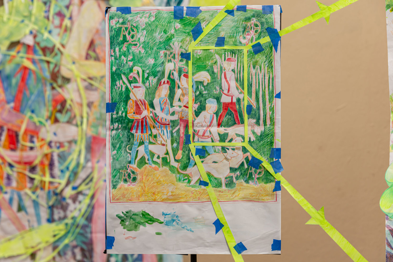 Sam Keogh, The Hunters Enter The Woods Cartoon, St Chads Projects