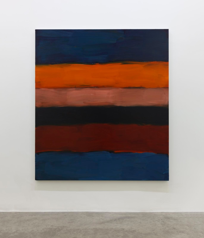 Sean Scully, Landline Burgundy,&amp;nbsp;2017, Oil on aluminum, 215.9 x 190.5 cm / 85 x 75 in
&amp;nbsp;