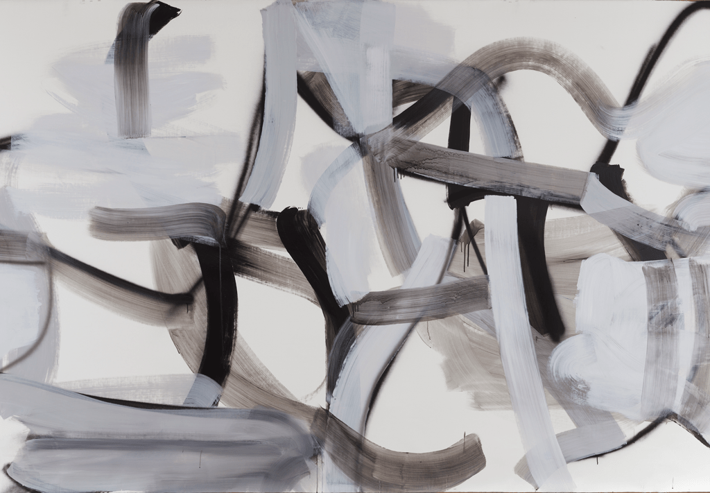 Liliane Tomasko S P E L L, 2022 (detail)

Acrylic and acrylic spray on unstretched linen, 217.8 x 732.2cm

&amp;copy; Liliane Tomasko. Photo, courtesy of the artist.