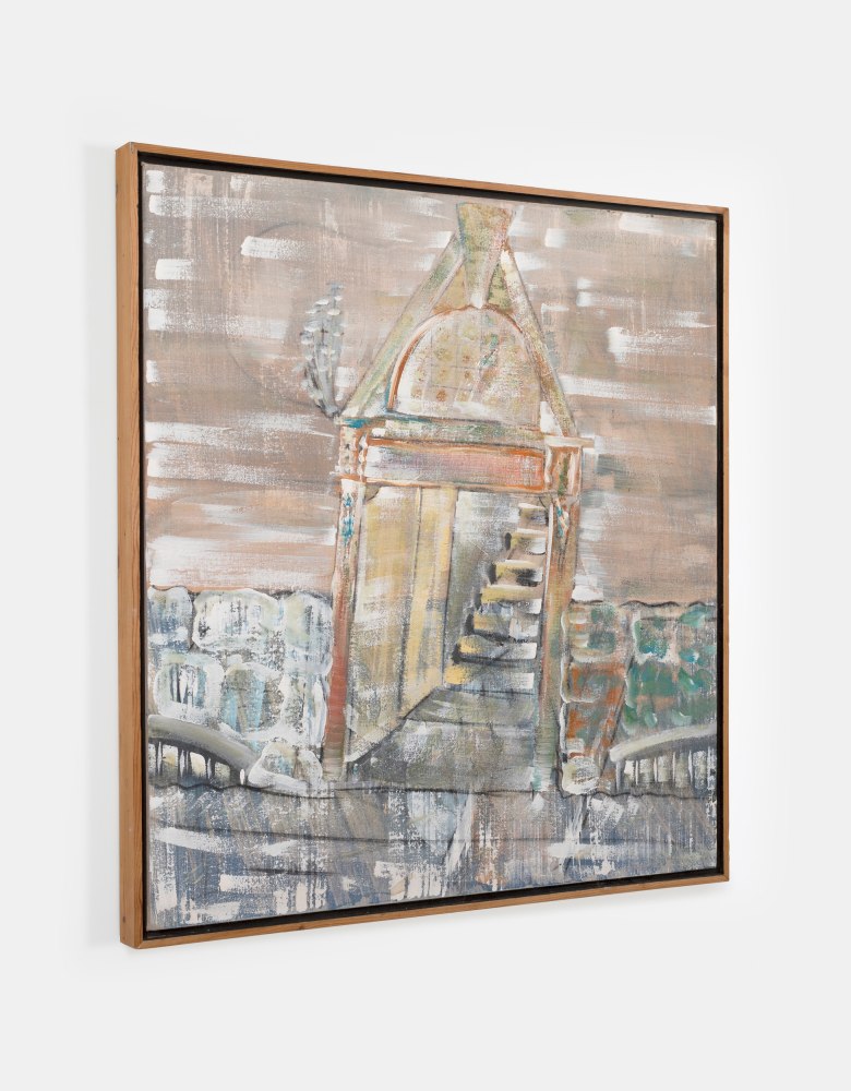 Merlin James
Doorway and Stair,&amp;nbsp;c.1984
acrylic on canvas with timber frame
86.5 x 80.5 cm / 34.1 x 31.7 in