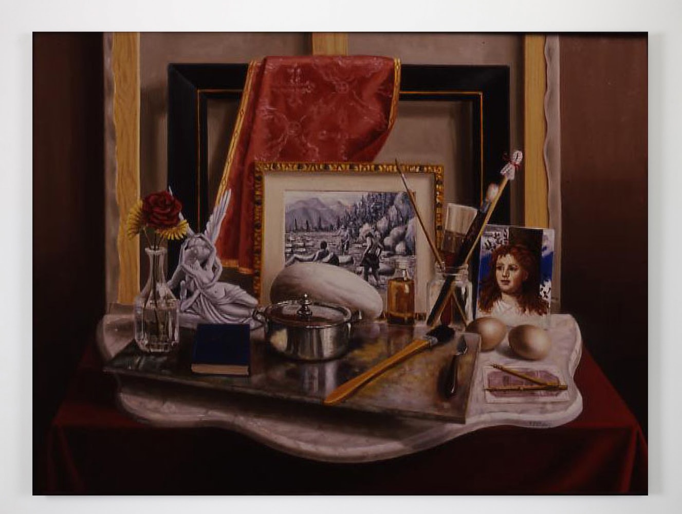 Stephen McKenna&amp;nbsp;
The Attributes of Painting,&amp;nbsp;1979
oil on canvas
60 x 80 cm / 23.6 x 31.5 in&amp;nbsp; &amp;nbsp;