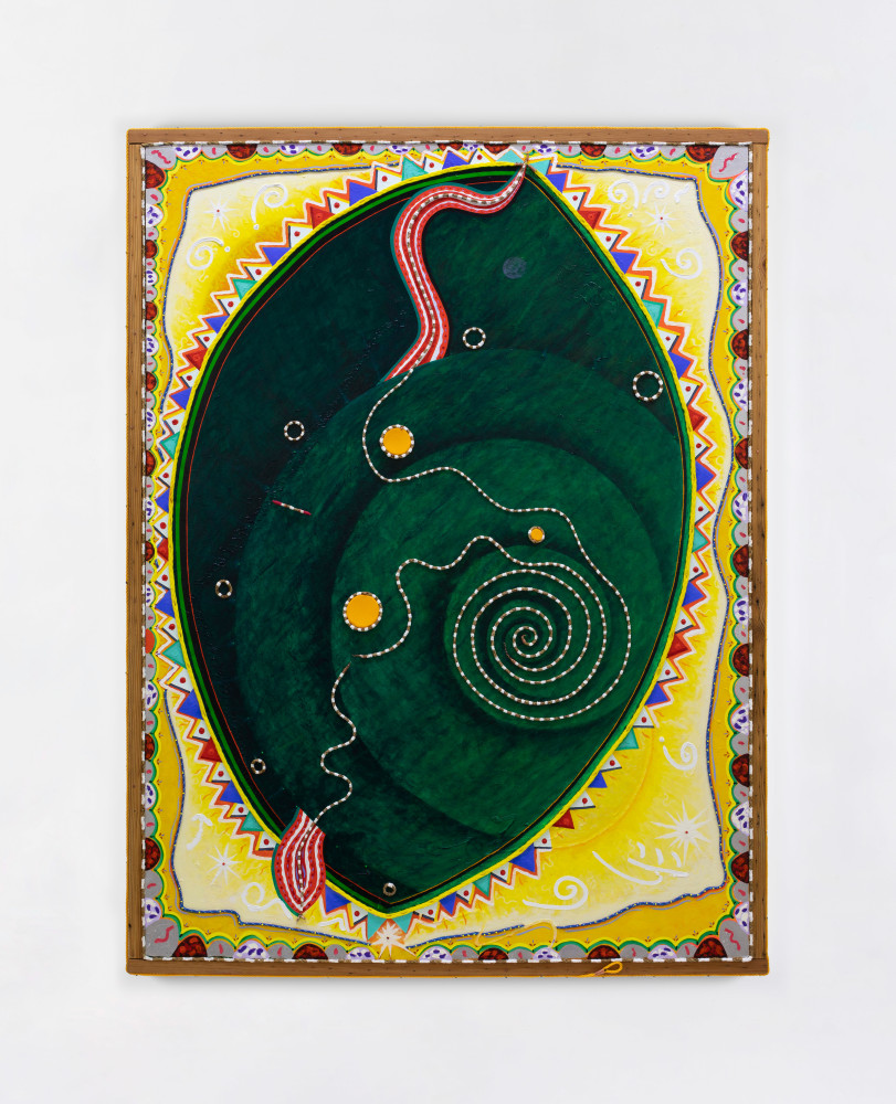 Daniel Rios Rodriguez&amp;nbsp;
Wandering Star, 2021
oil rope and nails on canvas with painted wood frame
205.7 x 156.2 cm / 81 x 61.5 in