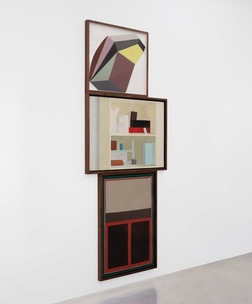 Nathalie Du Pasquier
Shelf, 2022
oil on paper, 2 modules, 1 cut out
240 x 100 cm / 94.5 x 39.4 in framed