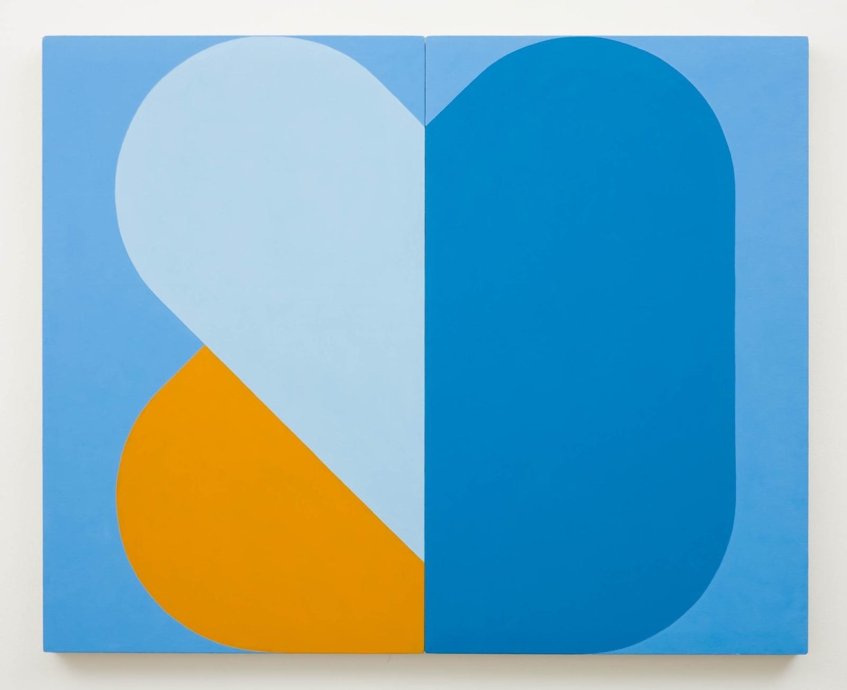 Richard Gorman  Shuffle Blue Diptych