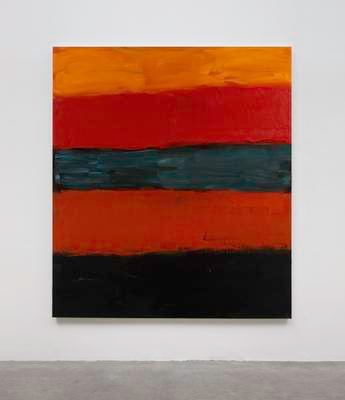 Sean Scully,&amp;nbsp;Landline Red Red,&amp;nbsp;2014, oil on aluminium,&amp;nbsp;215.9 x 190.5 cm / 85 x 75 in&amp;nbsp;&amp;nbsp;
&amp;nbsp;