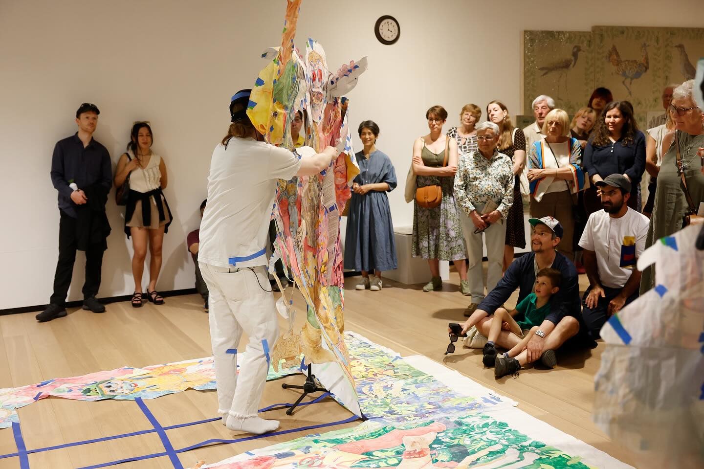 Sam Keogh performance at the opening of the Paper Biennial 2024, Museum Rijkswijk.&amp;nbsp;Photo by Bas Czerwinski