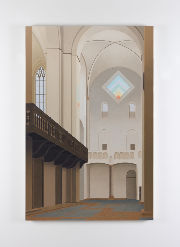 Paul Winstanley&amp;nbsp;
New Age 2 (After Saenredam), 2018
oil on gesso on panel
114 x 76 cm / 44.9 x 29.9 in&amp;nbsp; &amp;nbsp;