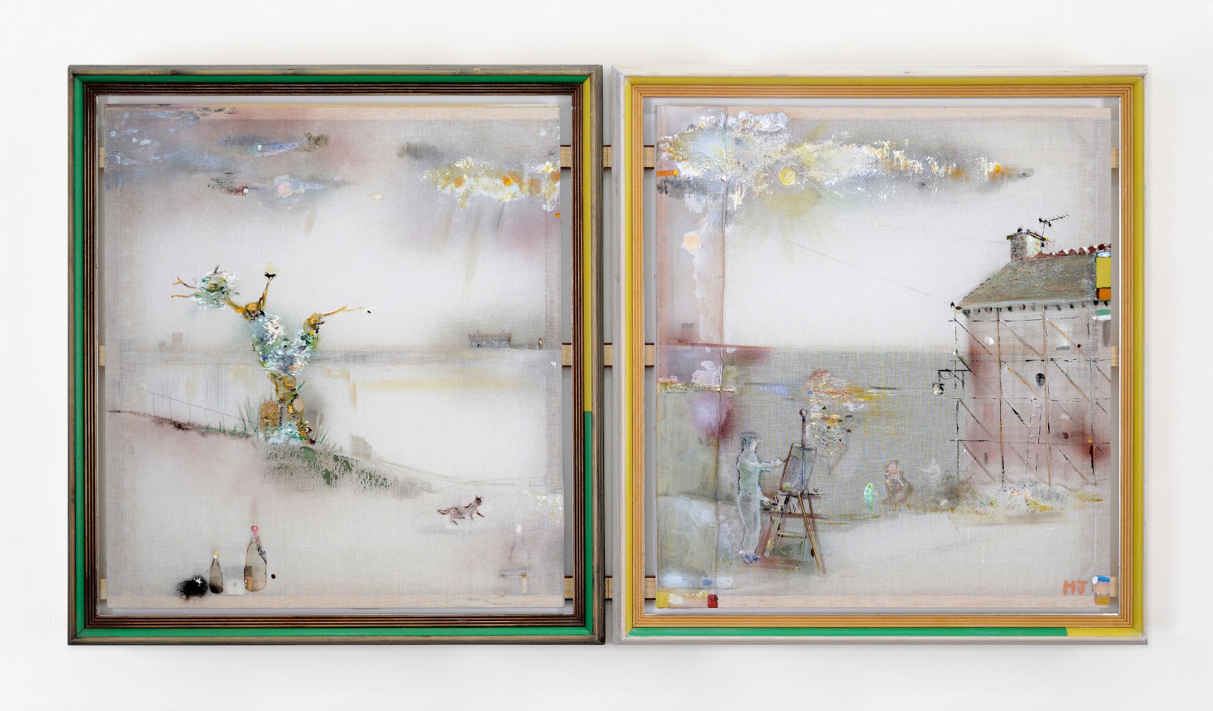 Merlin James&amp;nbsp;
Estuary, 2014
acrylic, wood and mixed media
100 x 186 cm / 39.4 x 73.2 in&amp;nbsp; &amp;nbsp; &amp;nbsp;&amp;nbsp;
Collection of Musee d&amp;rsquo;Art Moderne de Paris
&amp;nbsp;