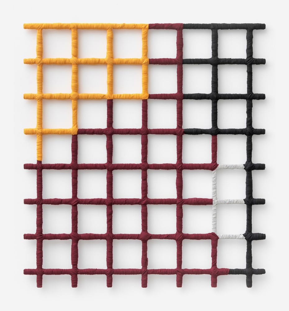 Wrapped Grid Orange&amp;nbsp;
2019
aluminium and felt
204 x 175 cm / 80.3 x 68.9 in &amp;nbsp;&amp;nbsp;