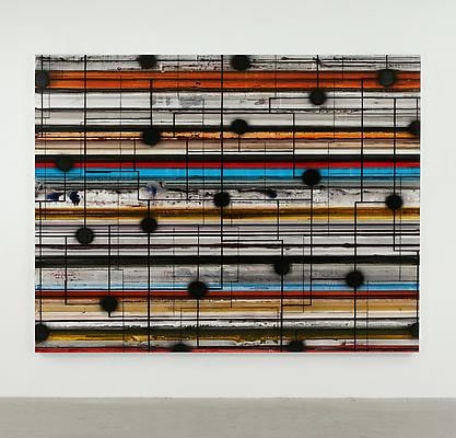 Mark Francis
Voyager, 2012
acrylic and oil on canvas
214 x 274.5 cm / 84.3 x 108.1 in&amp;nbsp;